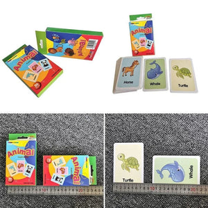 Planet Gates Flash Card Cognition Game Montessori Animal Fruits Body Learning Double Side Early Educational Toys For Kids Children Gift