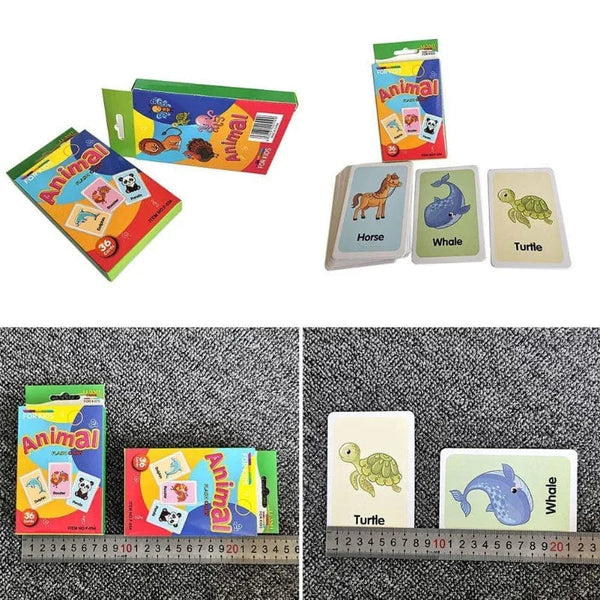 Planet Gates Flash Card Cognition Game Montessori Animal Fruits Body Learning Double Side Early Educational Toys For Kids Children Gift