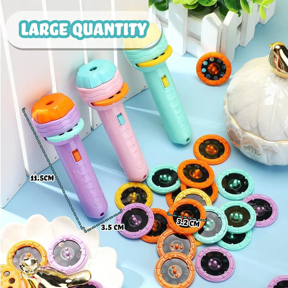 Planet Gates Flashlight Projector Torch Lamp Toy Early Education Cognition Before Bedtime Story Book Puzzle Toys Sleeping Story Book