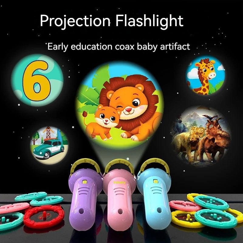Planet Gates Flashlight Projector Torch Lamp Toy Early Education Cognition Before Bedtime Story Book Puzzle Toys Sleeping Story Book