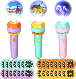 Planet Gates Flashlight Projector Torch Lamp Toy Early Education Cognition Before Bedtime Story Book Puzzle Toys Sleeping Story Book