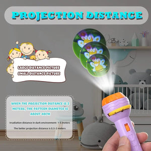 Planet Gates Flashlight Projector Torch Lamp Toy Early Education Cognition Before Bedtime Story Book Puzzle Toys Sleeping Story Book