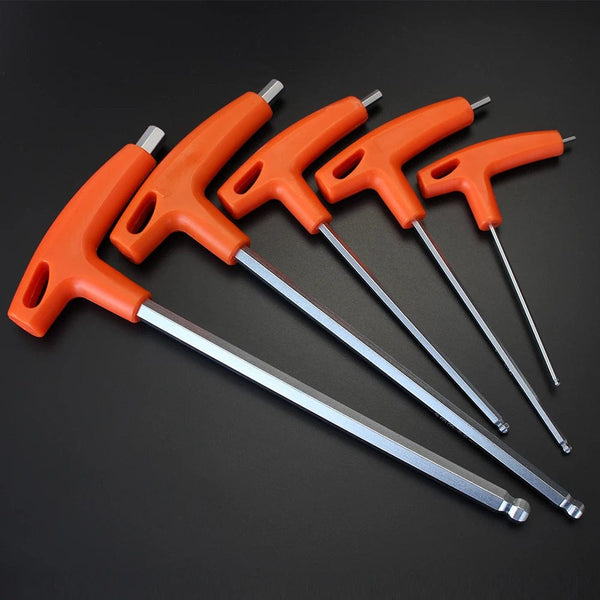 Planet Gates Flat Head / 8PCS(1pcsXAll) 2/2.5/3/4/5/6/8/10mm Ball/Flat head Hex key allen wrench Hand tool Universal Quick Snap Adapter Chrome Vanadium Steel hexagona