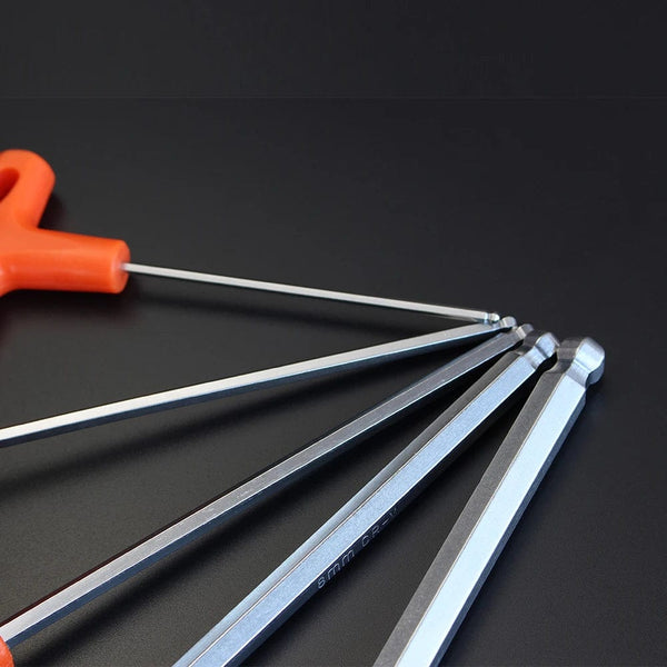 Planet Gates Flat Head / 8PCS(1pcsXAll) 2/2.5/3/4/5/6/8/10mm Ball/Flat head Hex key allen wrench Hand tool Universal Quick Snap Adapter Chrome Vanadium Steel hexagona