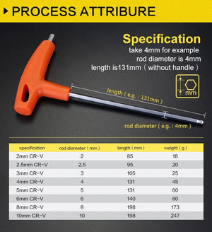 Planet Gates Flat Head / 8PCS(1pcsXAll) 2/2.5/3/4/5/6/8/10mm Ball/Flat head Hex key allen wrench Hand tool Universal Quick Snap Adapter Chrome Vanadium Steel hexagona