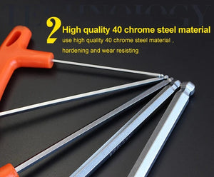 Planet Gates Flat Head / 8PCS(1pcsXAll) 2/2.5/3/4/5/6/8/10mm Ball/Flat head Hex key allen wrench Hand tool Universal Quick Snap Adapter Chrome Vanadium Steel hexagona