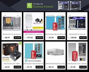 Planet Gates FLEX-400W PSU METALFISH S3 ITX A4 PC Gaming Case All Aluminum Computer Mini Small Chassis Suitcase Portable Support RTX3060/13600 With Handle