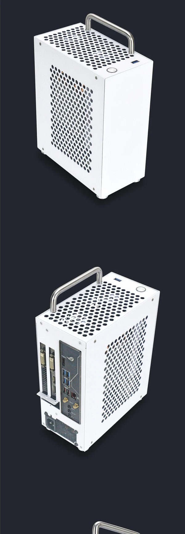 Planet Gates FLEX-400W PSU METALFISH S3 ITX A4 PC Gaming Case All Aluminum Computer Mini Small Chassis Suitcase Portable Support RTX3060/13600 With Handle