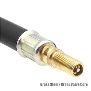 Planet Gates Flexible Rubber Valve Extension 90 Degree Bent Swivel End Brass Stem 3 Length 5 8 11 inch Professional Tire Inflation Tool