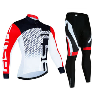 Planet Gates FLN-CAS-CX03H / 3XL 2024 Pro Cycling Jerseys Sets Autumn Riding Long Sleeves Men Cycling Bib Set Bicycle Clothing Spring MBT Breathable Bike Clothes