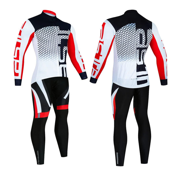 Planet Gates FLN-CAS-CX03H / 3XL 2024 Pro Cycling Jerseys Sets Autumn Riding Long Sleeves Men Cycling Bib Set Bicycle Clothing Spring MBT Breathable Bike Clothes