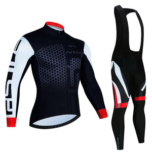 Planet Gates FLN-CAS-CX03H / 3XL 2024 Pro Cycling Jerseys Sets Autumn Riding Long Sleeves Men Cycling Bib Set Bicycle Clothing Spring MBT Breathable Bike Clothes
