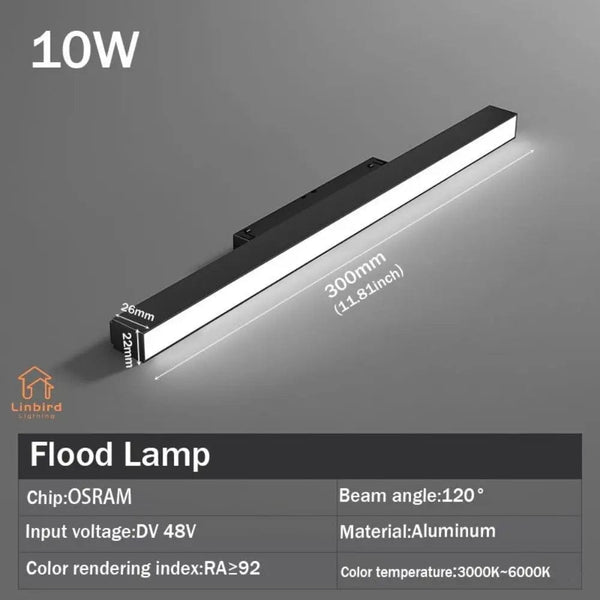 Planet Gates Floodlight10W / ZIGBEE Smart Magnetic Track Rail Light System Modern Flexible Fixture LED Spotlight DC48V Ceiling Indoor Light Smart Home Lamp Living
