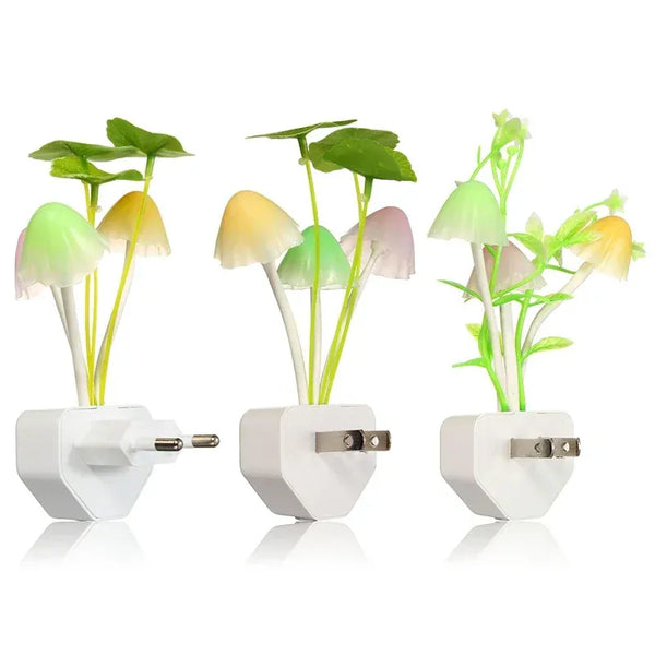 Planet Gates Floral Sensor LED abajur infantil European Plug Dreambed Illumination Mushroom Night Light Home Decor Romantic