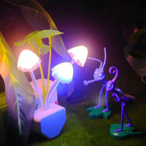 Planet Gates Floral Sensor LED abajur infantil European Plug Dreambed Illumination Mushroom Night Light Home Decor Romantic
