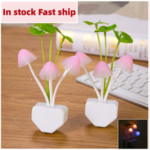Planet Gates Floral Sensor LED abajur infantil European Plug Dreambed Illumination Mushroom Night Light Home Decor Romantic