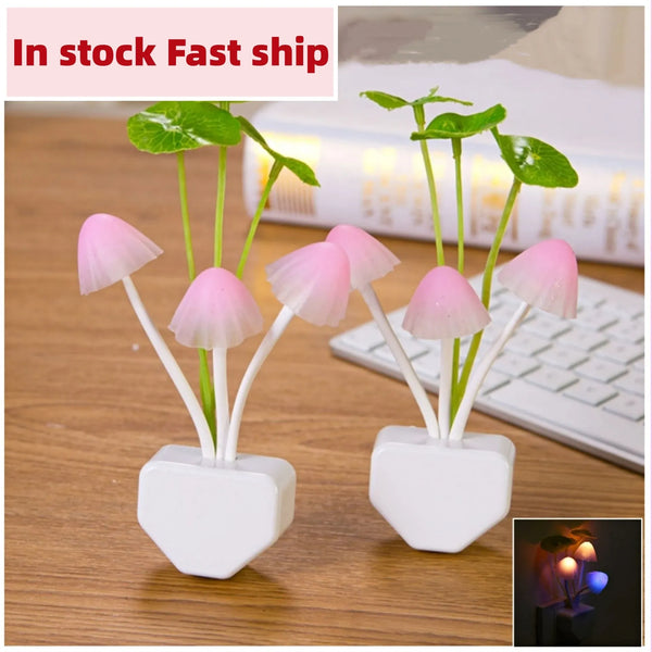 Planet Gates Floral Sensor LED abajur infantil European Plug Dreambed Illumination Mushroom Night Light Home Decor Romantic