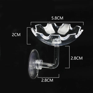 Planet Gates Flower Acrylic Aquarium Feeder Tube Dish Transparent Fish Tank Shrimp Snail Shrimp Food Feeding Bowl Aquarium Feeding Accessories