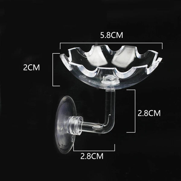 Planet Gates Flower Acrylic Aquarium Feeder Tube Dish Transparent Fish Tank Shrimp Snail Shrimp Food Feeding Bowl Aquarium Feeding Accessories