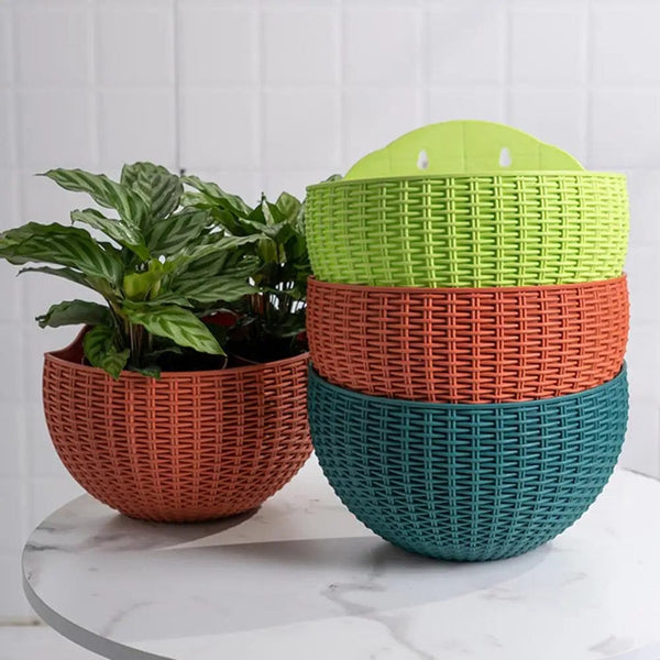 Planet Gates Flower Pot Exquisite Wall-mounted Plastic Wall Hanging Basket Flowerpot for Outdoor Garden Balcony Planter Bucket Home Decor New