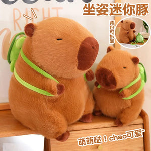 Planet Gates Fluffy Capybara Plush Doll Kawaii Capybara With Tortoise Stuffed Toy Stuffed Animals Kids Juguetes Birthday Gift Home Decor
