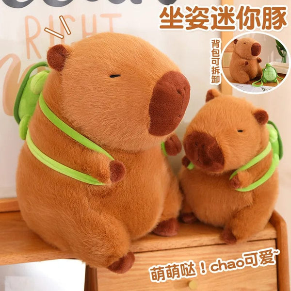 Planet Gates Fluffy Capybara Plush Doll Kawaii Capybara With Tortoise Stuffed Toy Stuffed Animals Kids Juguetes Birthday Gift Home Decor