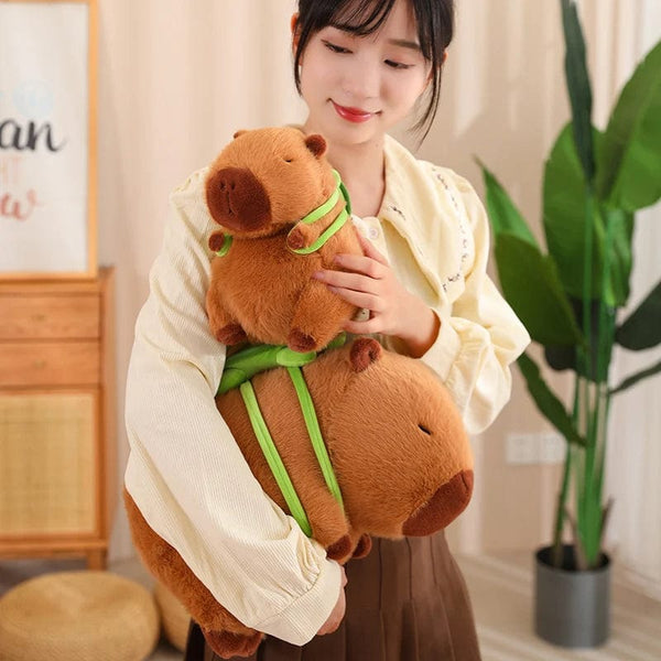 Planet Gates Fluffy Capybara Plush Doll Kawaii Capybara With Tortoise Stuffed Toy Stuffed Animals Kids Juguetes Birthday Gift Home Decor