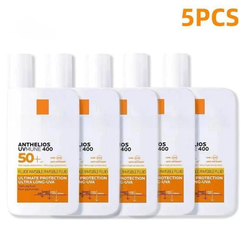 Planet Gates CREAM 50ml 5PCS Set Face Sunscreen SPF 50+ Invisible Fluid/Hydrating Cream Light Non Greasy Broad Spectrum Sunscreen For Dry To Normal Skin