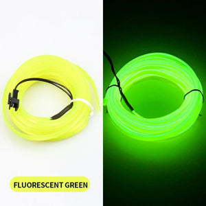 Planet Gates fluorescent green 5m Car Interior Atmosphere Lighting LED Strip 5V DIY Flexible EL Neon Cold Light Line Tube With USB Auto Decoration Ambient Lamp