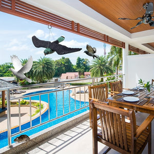 Planet Gates Flying Falcon Lifelike Flying Falcon Decoy - Bird Deterrent With Hanging Strings For Garden Decoration & Outdoor Holiday Decor