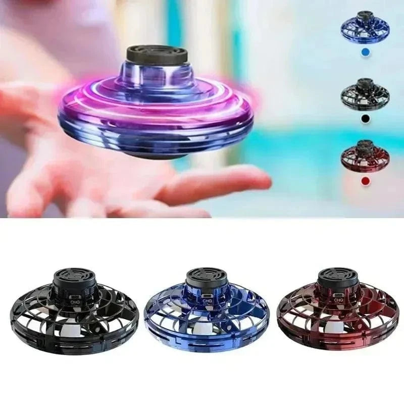 Planet Gates Flying Helicopter Spinner Fingertip Upgrade Flight Gyro Flyorb Hover Ball Mini Drone Aircraft Toy LED UFO Type Toy Kid Gift