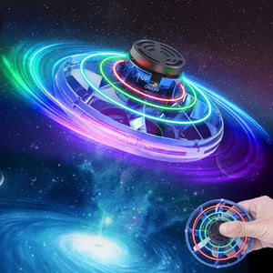 Planet Gates Flying Spinner UFO Mini Drone,Flying Spinner Hand Operated Drones Indoor Outdoor Cool Stuff Mini Drones Toys Birthday Gifts