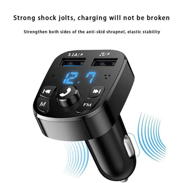 Planet Gates FM Transmitter Bluetooth Wireless Car kit Handfree Dual USB Car Charger 2.1A MP3 Music TF Card U disk AUX Player