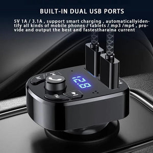 Planet Gates FM Transmitter Bluetooth Wireless Car kit Handfree Dual USB Car Charger 2.1A MP3 Music TF Card U disk AUX Player