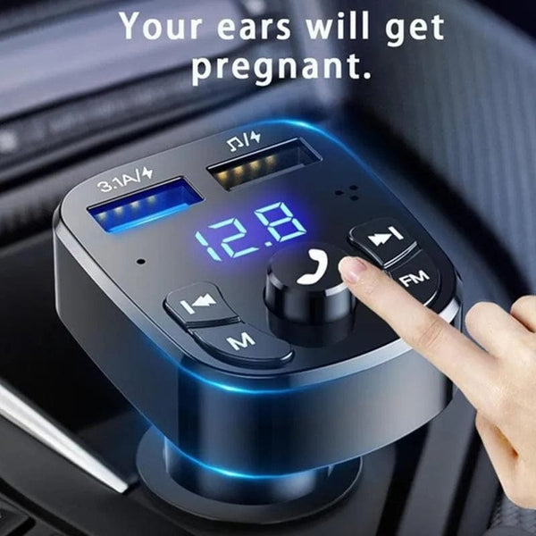 Planet Gates FM Transmitter Bluetooth Wireless Car kit Handfree Dual USB Car Charger 2.1A MP3 Music TF Card U disk AUX Player