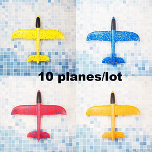 Planet Gates Foam Hand Throwing Airplanes Toy 37cm 48cm Flight Mode Glider Inertia Planes Model Aircraft Planes for Kids Outdoor Sport
