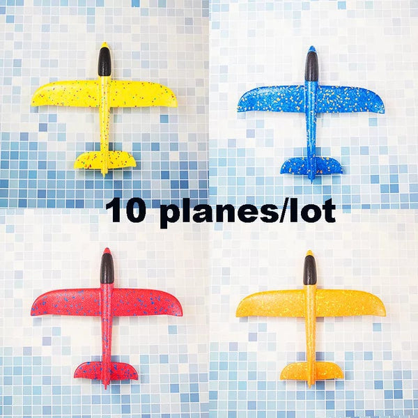 Planet Gates Foam Hand Throwing Airplanes Toy 37cm 48cm Flight Mode Glider Inertia Planes Model Aircraft Planes for Kids Outdoor Sport