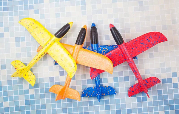 Planet Gates Foam Hand Throwing Airplanes Toy 37cm 48cm Flight Mode Glider Inertia Planes Model Aircraft Planes for Kids Outdoor Sport