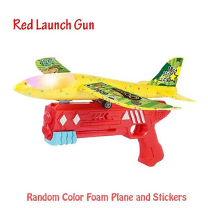 Planet Gates Foam Plane 10M Launcher Catapult Glider Airplane Gun Toy Children Outdoor Game Bubble Model Shooting Fly Roundabout Toys