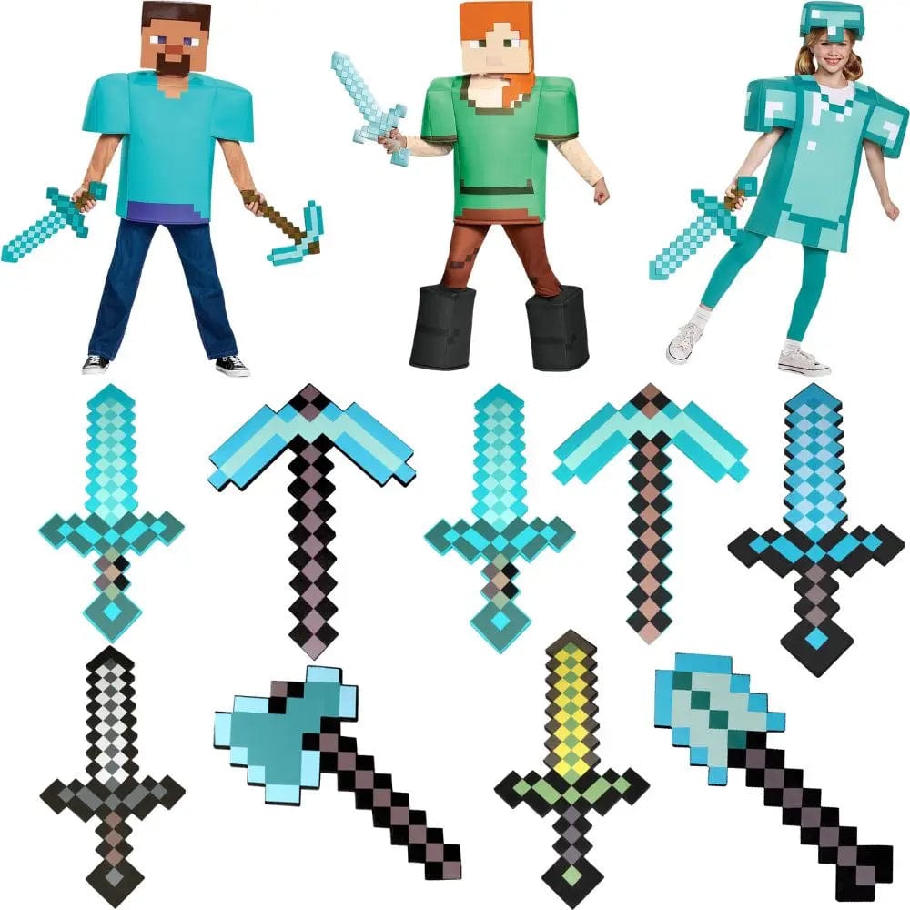 Planet Gates foam toy Sword Minecraft, children's size role-playing accessory series, suitable for video game fans and above to collect gifts