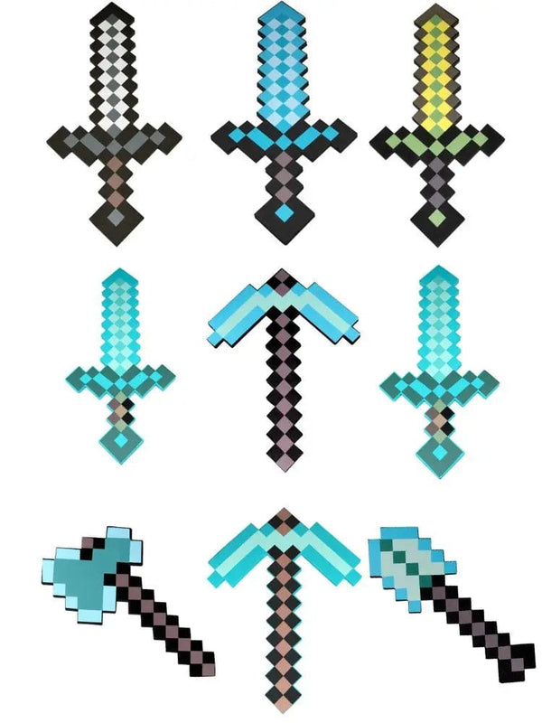 Planet Gates foam toy Sword Minecraft, children's size role-playing accessory series, suitable for video game fans and above to collect gifts