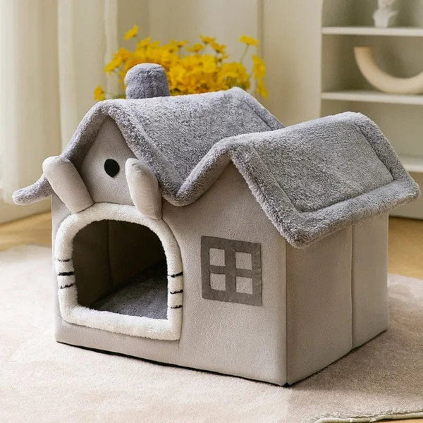 Planet Gates Foldable Cat House Winter Warm Chihuahua Cave Bed Cat Basket for Small Dogs Warm Soft Cat Bed Mat Kennel Puppy House Deep Sleep