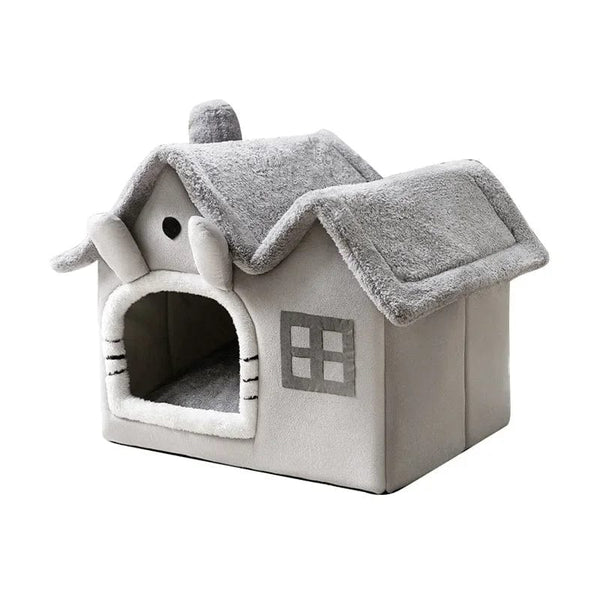 Planet Gates Foldable Cat House Winter Warm Chihuahua Cave Bed Cat Basket for Small Dogs Warm Soft Cat Bed Mat Kennel Puppy House Deep Sleep