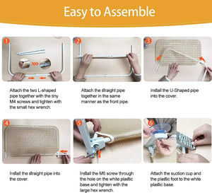 Planet Gates Foldable Cat Window Perch Cordless Cat Window Hammock with 4 Strong Suction Cups Windowsill Cat Beds Seat for Indoor Cats Inside