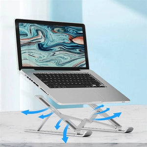 Planet Gates Foldable Laptop Stand ABS Portable Notebook Support Base Holder Adjustable Riser Cooling Bracket for Laptop & Tablet Accessories