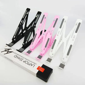 Planet Gates Foldable Laptop Stand ABS Portable Notebook Support Base Holder Adjustable Riser Cooling Bracket for Laptop & Tablet Accessories