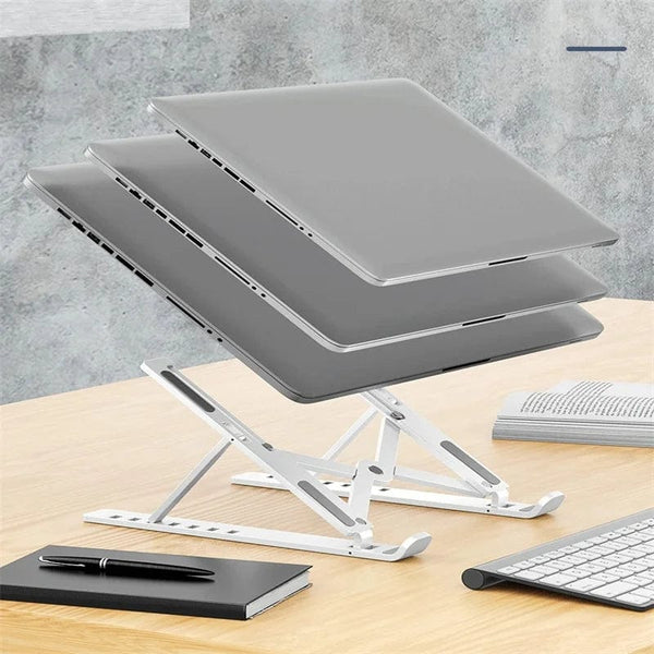 Planet Gates Foldable Laptop Stand ABS Portable Notebook Support Base Holder Adjustable Riser Cooling Bracket for Laptop & Tablet Accessories