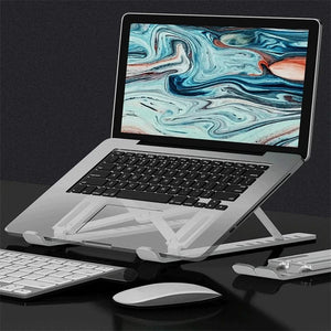 Planet Gates Foldable Laptop Stand ABS Portable Notebook Support Base Holder Adjustable Riser Cooling Bracket for Laptop & Tablet Accessories
