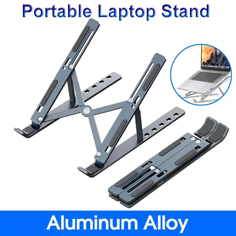 Planet Gates Foldable Laptop Stand Adjustable Portable Notebook Bracket Support Base Aluminum Alloy Holder For Macbook Laptop PC Accessories