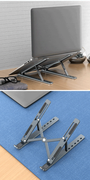 Planet Gates Foldable Laptop Stand Adjustable Portable Notebook Bracket Support Base Aluminum Alloy Holder For Macbook Laptop PC Accessories